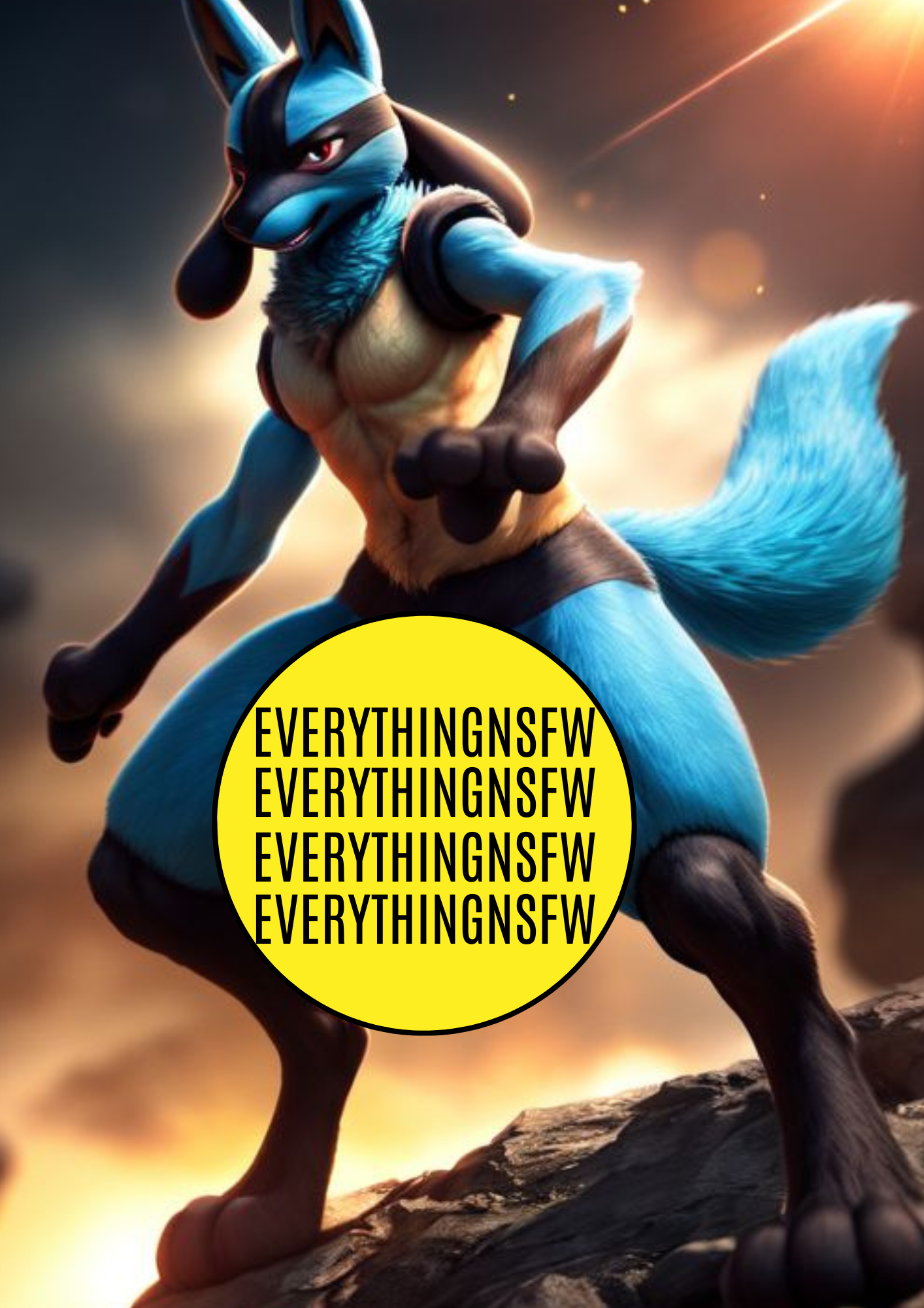 Male Lucario Pokemon V1 | Digital Download | Erotic | Anthromophic | Furry | NSFW, Pictures | Anime | Fanart | Mature | Manga | 18+