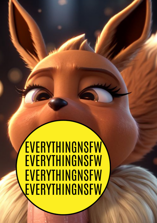 Eevee Pokemon V2  | Digital Download | Erotic | Anthromophic | Furry | NSFW, Pictures | Anime | Fanart | Mature | Manga | 18+