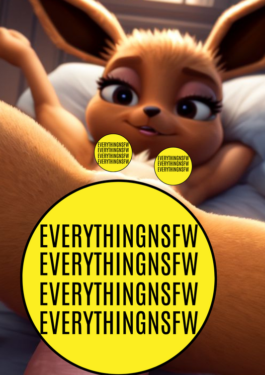 Eevee Pokemon V3  | Digital Download | Erotic | Anthromophic | Furry | NSFW, Pictures | Anime | Fanart | Mature | Manga | 18+