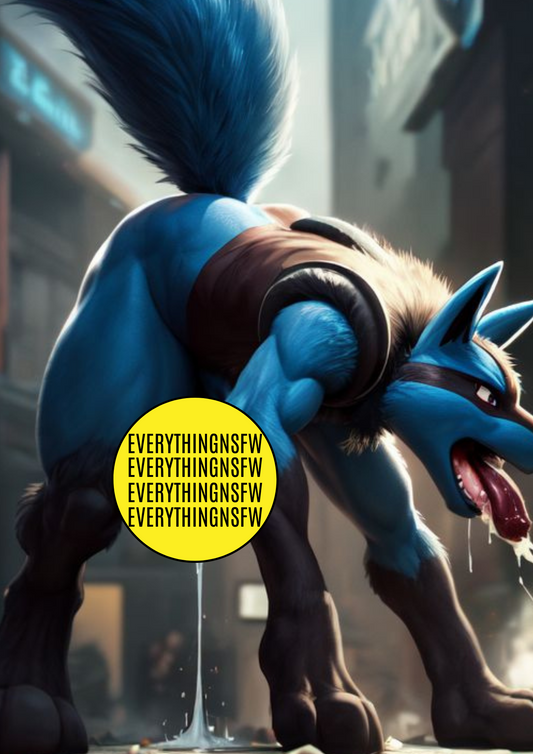 Male Lucario Pokemon V1 | Digital Download | Erotic | Anthromophic | Furry | NSFW, Pictures | Anime | Fanart | Mature | Manga | 18+
