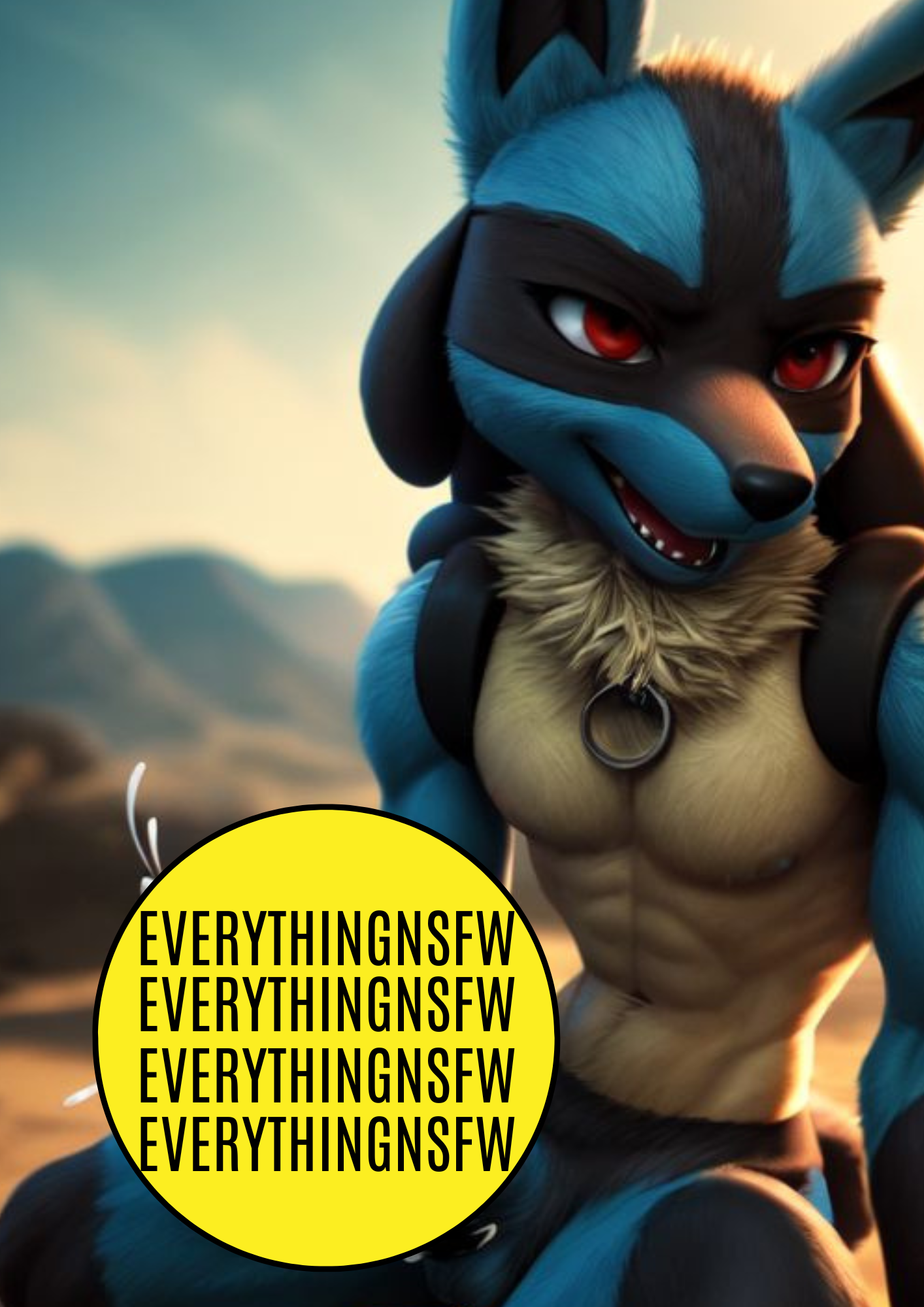 Male Lucario Pokemon V2 | Digital Download | Erotic | Anthromophic | Furry | NSFW, Pictures | Anime | Fanart | Mature | Manga | 18+